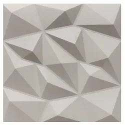 DECCART | 3D-Wandpaneele Kaschmir | Dekorative Deckenpaneele aus Polystyrol | 50 cm x 50 cm | 0,25 m2 | Moderner geometrischer Stil - Beige