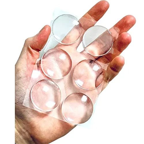 B&N_GbR Gumminoppen Puffer selbstklebend Stopper, Silikon Gummipuffer für Türklinken/Möbel, Ø 3,5cm, Türstopper Klinke transparent, Anti Rutsch Pad Noppen