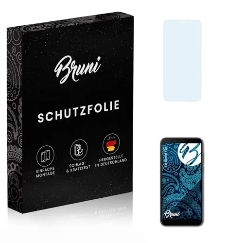 Bruni Schutzfolie kompatibel mit Huawei Y5p Folie, glasklare Displayschutzfolie (2X)