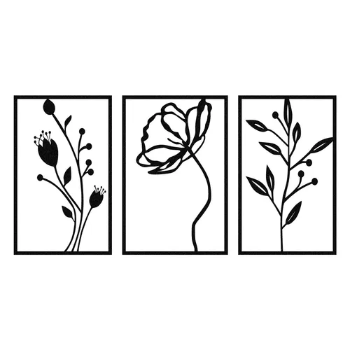 Wandbehänge 100% METALL Schwarz - Elegantes Wandaccessoire aus 100% Metall in Schwarz, ideal zur Verschönerung Ihrer Räume. Robust und stilvoll, perfekt für jeden Wohnstil.