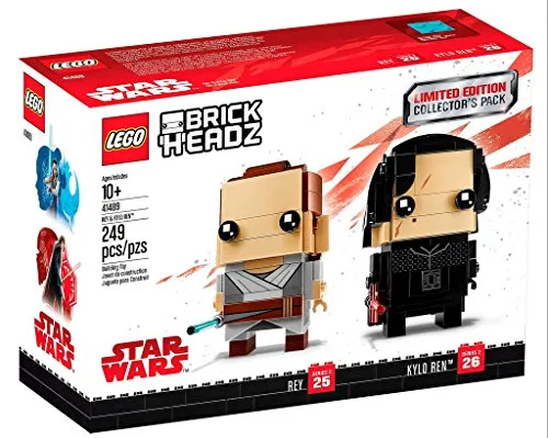 LEGO® Brick Headz Rey & Kylo Ren 41489 - Spielbausteine mit 240 Teilen, baubare Figuren von Rey und Kylo Ren aus Star Wars, ideal zum Ausstellen und für kreative Bauherausforderungen.