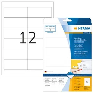 HERMA Etiketten 4228 weiß 97,0 x 42,3 mm, 25 Blatt