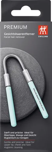 Zwilling Premium Gesichtshaarentferner Roll-On - Gesichtsroller zur sanften Haarentfernung mit hygienischer Edelstahlspirale, ideal für Kinn, Oberlippe, Wange und Stirn.