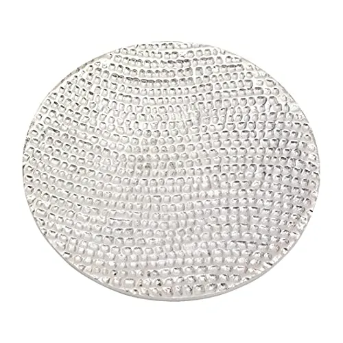 NKlaus Kerzenteller Aluminium silberoptik Ø 12cm Untersetzer Untertasse Kerzenhalter 10352