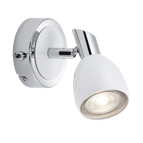 Briloner LED Wand- & Deckenleuchte Spot Chrom/Weiß 5W GU10 400lm warmweiß 3000K schwenkbar mit Schalter