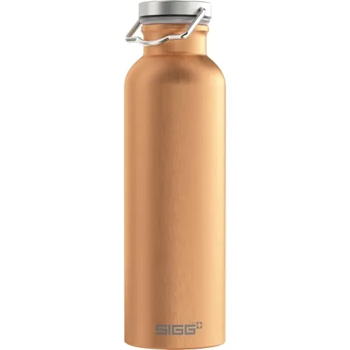 SIGG Alu Trinkflasche Original Kupfer - 0,75L - Leichte, auslaufsichere Aluminium-Trinkflasche für kohlensäurehaltige Getränke, klimaneutral zertifiziert und BPA-frei - ideal für Outdoor & Camping.