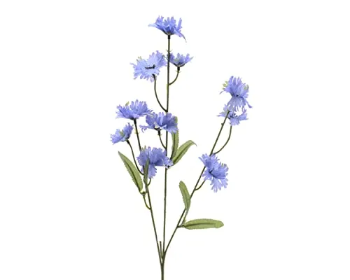 Kunstblumen Kornblume am Stiel 55cm künstliche Seidenblumen Deko Blumen Hochzeit blau