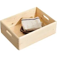 Kesper Allzweckkiste Kiefer 16,8 l - Vielseitige Ordnungsbox - Die Kesper Allzweckkiste aus hochwertigem Kiefernholz bietet 16,8 l Stauraum für Büro, Vorratsraum oder Spielzeug. Robuste Verarbeitung, stapelbar und mit praktischen Tragegriffen für einfachen Transport.