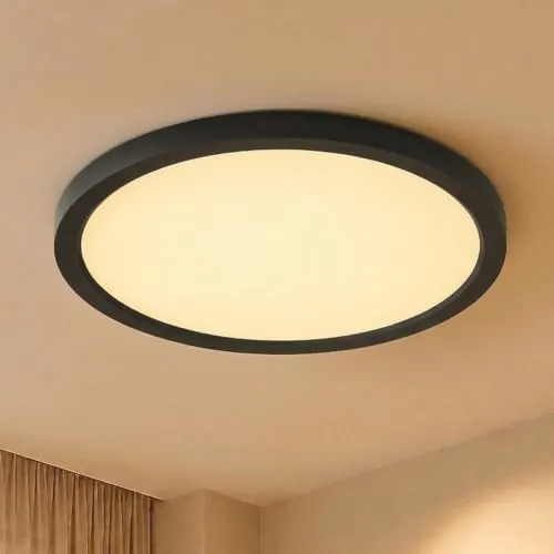 LQWELL LED Deckenleuchte Ultra Dünn Schwarz 30cm 23W 3000K in schwarz von LQWELL