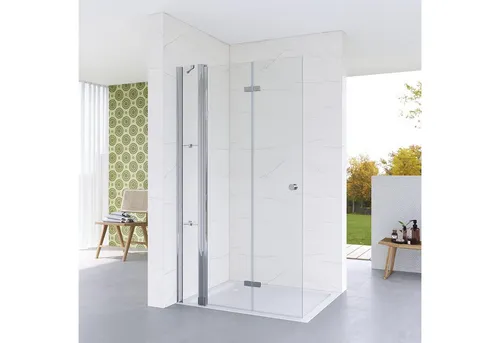 AQUABATOS Walk-in-Dusche faltbar 85-135 cm - Elegante Walk-in-Duschabtrennung aus 5 mm Einscheiben-Sicherheitsglas, ideal für barrierefreie Montage. Flexibel einstellbar und einfach zu installieren, perfekt für moderne Badezimmer.