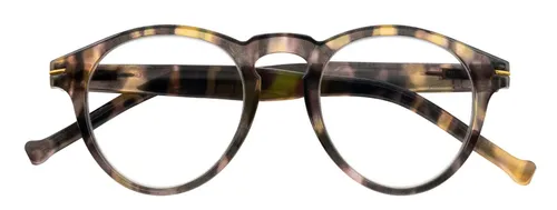 Lesebrille FRANKIE, havanna hell, +2.50 dpt mit Etui in schwarz von Breitfeld & Schliekert / I NEED YOU