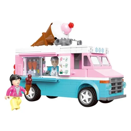 BlueBrixx Play 107739 – Eiswagen aus Klemmbausteinen mit 255 Bauelementen