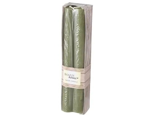 Boltze 2016070 Melia Stabkerze paraffin khaki 20 cm 4tlg. (1 Set)