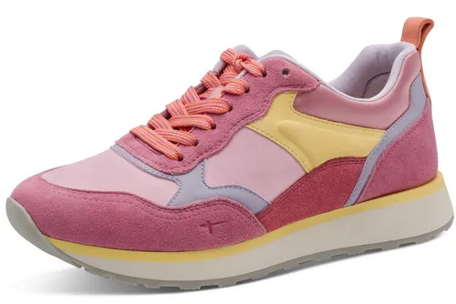 Tamaris Damen Sneaker Low in Rot, Größe 41 EU - Sportlicher Sneaker mit Wechselfußbett für individuellen Tragekomfort. Hochwertige Strobel-Konstruktion bietet Flexibilität und Langlebigkeit. Ideal für urbane Abenteuer und stilvolle Akzente.