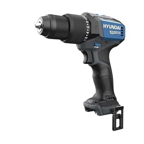 HYUNDAI Akku-Schlagbohrschrauber HD20X-60 | 20V, bürstenloser Motor, 60 Nm, 13mm Metallbohrfutter, 2-Gang-Metallgetriebe | Lieferumfang: Akkuschrauber, OHNE Akku/Ladgeräte