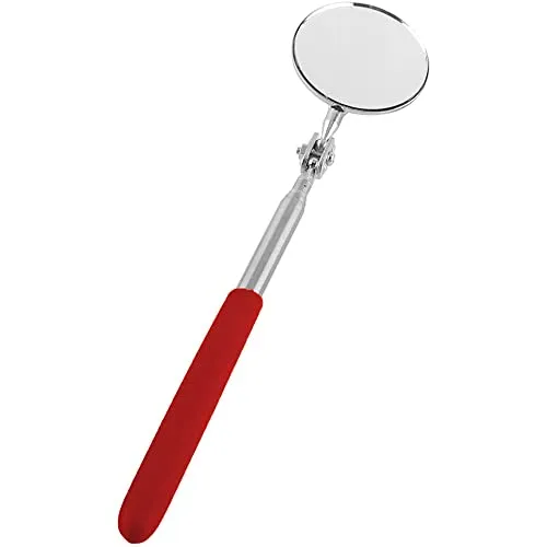 CENPEK Automotive Teleskop Inspektionsspiegel Rundgriff Mechaniker Spiegel Werkzeug Edelstahl Universal Faltbarer Teleskop Rund Spiegel für Mechaniker Auto Wartung