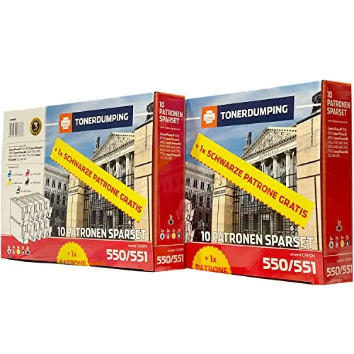 TONERDUMPING Druckerpatronen 22 kompatibel mit Canon 6X PGI-550PGBK, 4X CLI-551BK, 4X CLI-551C, 4X CLI-551M, 4X CLI-551Y für Pixma MX725 MX920 MX925 IX6850 IP7200 IP7250 IP8750