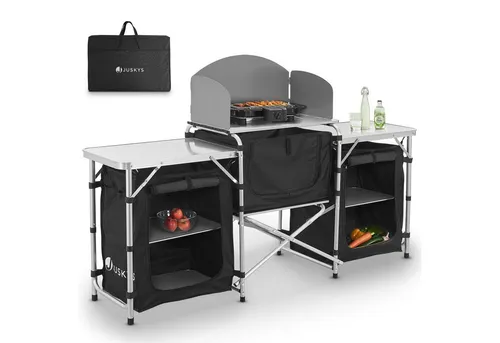 Juskys Faltbare Campingküche mit Tragetasche