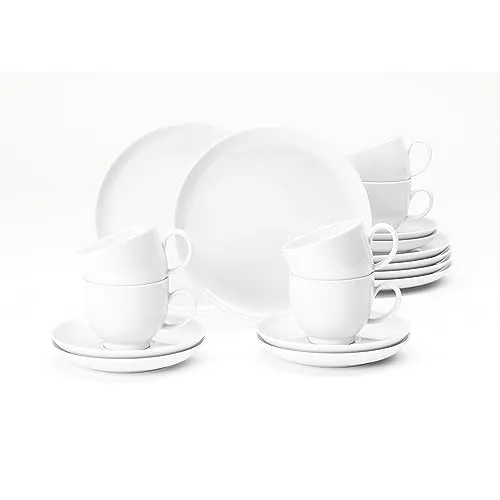 SELTMANN Kaffeeservice 18-tlg. LIDO - Stilvoll genießen - 18-teiliges Kaffeeservice aus feinem Porzellan, mikrowellengeeignet und spülmaschinenfest. Perfekt für elegante Kaffeerunden mit Familie und Freunden.