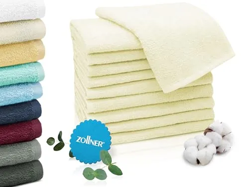 ZOLLNER 10er Set Gästehandtücher 30x50 cm in beige von Zollner