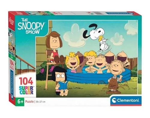 Clementoni - 27266 - Supercolor Puzzle - Peanuts - Puzzle 104 Teile Ab 6 Jahren, Buntes Kinderpuzzle Mit Besonderer Leuchtkraft & Farbintensität, Geschicklichkeitsspiel Für Kinder