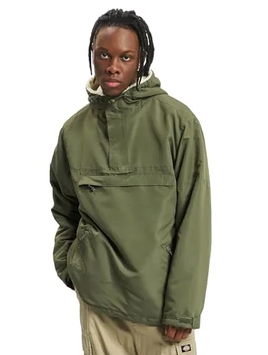 Brandit Sherpa Windbreaker XXL - Olive - Funktionsjacke mit warmem Teddyfell-Futter, wind- und wasserabweisend, inklusive gefütterter Kapuze und praktischen Reißverschlusstaschen für optimalen Komfort und Schutz.