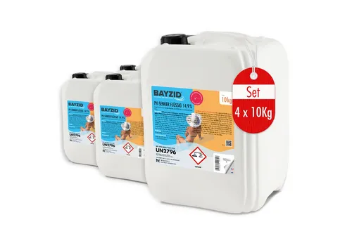 BAYZID pH Minus flüssig 10 kg - effektiver pH Senker - Poolpflege - flüssiger pH Senker (14,9%) zur schnellen und effektiven Senkung des pH Werts, lagerstabil und kompatibel mit der BAYZID Produktreihe.