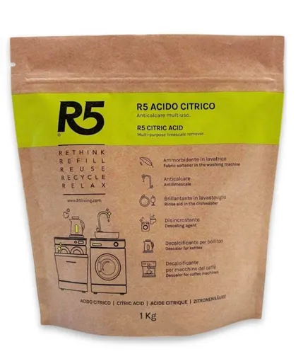 R5 Zitronensäure Pulver, Mehrzweck-Entkalker, Klarspüler und Weichspüler