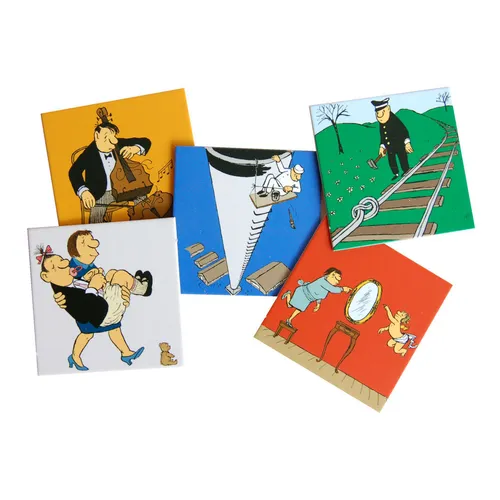 Memo Spiel mit 48 Loriot Zeichnungen auf Pappkarten im Karton Inkognito Spiel