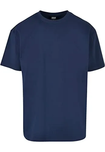 Urban Classics Herren Heavy Oversized Tee – Weites T-Shirt im Oversize Fit aus Baumwolle, schweres Jersey Shirt für Streetwear, Freizeit & entspannte Outfits,Blau,4XL