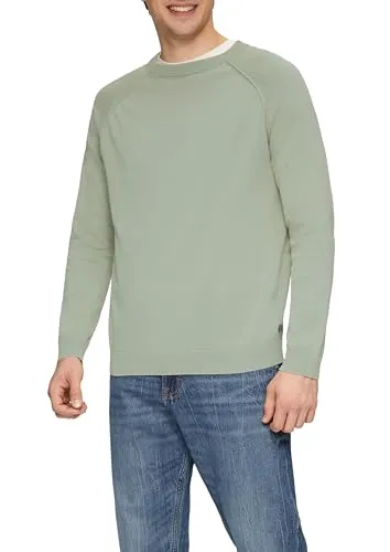 QS Longpullover Strickpullover im Used-Look - Longpullover aus Baumwolle im Used-Look, ideal für lässige Streetstyle-Looks und gemütliche Tage. Raglanärmel und Rippbündchen sorgen für optimalen Tragekomfort.