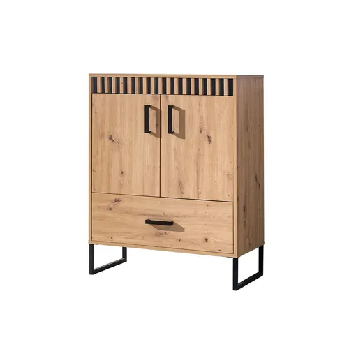 Kommode Anrichte Sideboard 80x40x102cm Artisan Eiche 2-türig 110625168