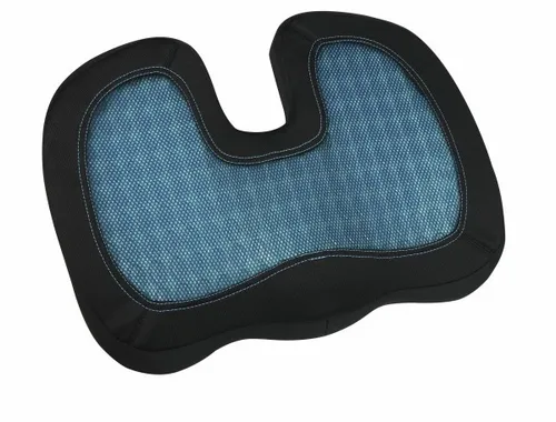 APA Sitzkissen mit Geleinlage schwarz/blau 45 x 37 cm - Kissen für optimalen Sitzkomfort, sorgt mit Geleinlage für Entlastung und ist ideal für Zuhause oder im Büro.