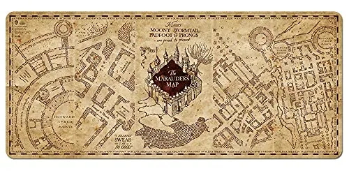 Gaming Mousepad - Harry Potter Marauders Map - extra groß - 80x35 cm - Schreibtischunterlage