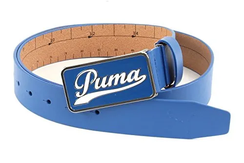 PUMA Leder Gürtel Script Fitted Belt CTL W115 Strong Blue blau kürzbar