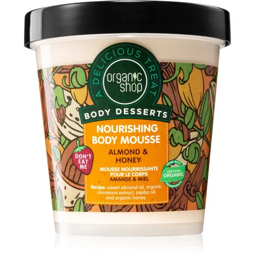 Organic Shop Body Desserts Almond & Honey Body-Schaum zum nähren und Feuchtigkeit spenden 450 ml