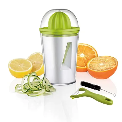 TAVIALO Spiralschneider 4-in-1 Set mit Zitruspresse Entsafter Edelstahl