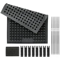 KitchBo Starter Set XXL - Innovative Silikon Backmatte - Kofferwaagen und multifunktionale Backunterlage mit einzigartiger Pyramidennoppenstruktur für knusprige Ergebnisse, spülmaschinenfest und nachhaltig, inklusive Starter- und Upgrade-Set.