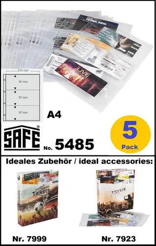 Ersatzblätter für Eintrittskarten: Ergänzungsblätter 50 St. für Ihr Album