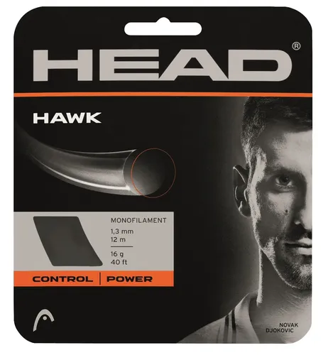 HEAD Unisex-Erwachsene Hawk Set Tennis-Saite, Grey, 17 von HEAD