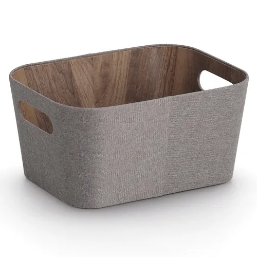 Zeller Present Aufbewahrungskorb aus Pappe/Polyester, braun, 30,5 x 23 x 15,2 cm - Praktische und stilvolle Aufbewahrungsbox in braun für vielseitige Einsätze. Ideal für Wohnzimmer, Badezimmer oder Küche. Hochwertiges Design in warmen Farben, auch in weiteren Größen und Farben erhältlich.