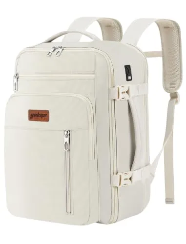 YOKGO Ryanair Handgepäck 40x30x20, Erweiterbar 40x30x25 für Eurowings 24-30L Klein Reiserucksack Handgepäck Rucksack mit Laptopfach 15,6