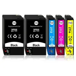 5er Pack Druckerpatronen 27 27XL kompatibel mit Epson WF-3620