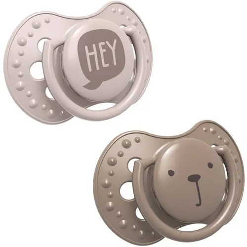 LOVI Hey 3-6m Schnuller Beige 2 St. in braun von LOVI