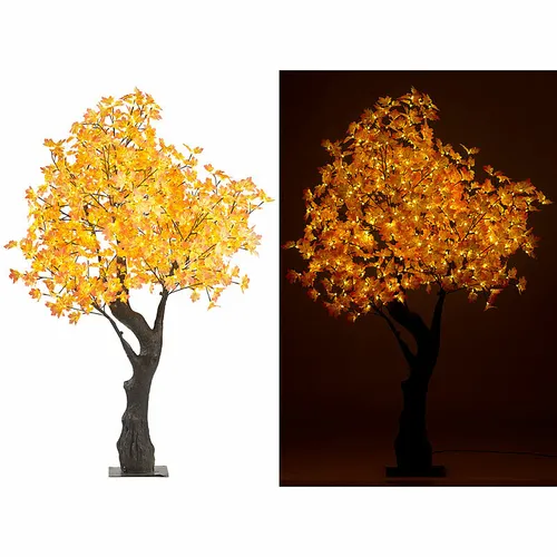 Luminea LED Deko-Ahornbaum 200 cm - Beleuchteter Baum mit 576 warmweißen LEDs, ideal für Innen- und Außenbereich (IP44). Schöner Blickfang für festliche Anlässe und einfach aufzustellen.