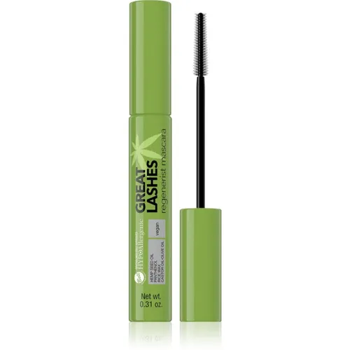 Bell HYPOAllergenic Great Lashes Mascara 9 g Black - Pflegende Mascara für ausdrucksstarke Wimpern, mit pflanzlichem Keratin und Rice Wax für mehr Volumen. Ideal für sensible Augen und Kontaktlinsenträger.