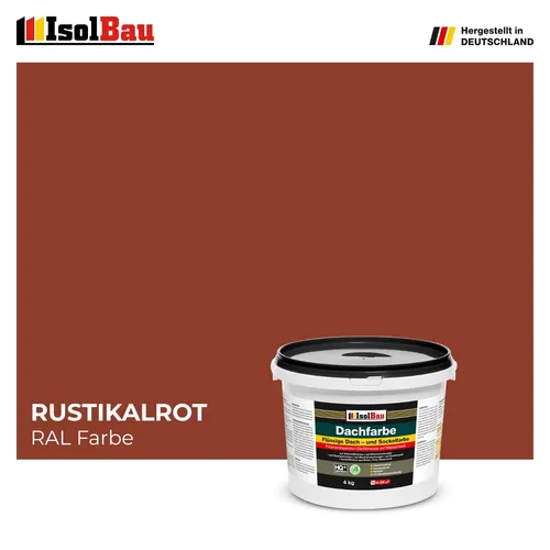 Dachfarbe Sockelfarbe Rustikalrot 4 kg Fassadenfarbe RAL Farbe Polymermembran
