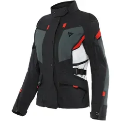 Dainese Carve Master 3 Textiljacke - GORE-TEX Damenjacke in Schwarz/Dunkelgrau/Rot, Größe 38 - Motorradjacke für Damen mit GORE-TEX®-Membran, herausnehmbarem Thermofutter und Pro-Armor-Protektoren für höchsten Komfort und Sicherheit bei jedem Wetter.