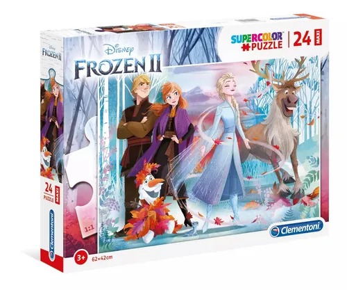 Puzzle maxi 24 elementy. Supercolor. Kraina Lodu 2 Clementoni 8005125285136