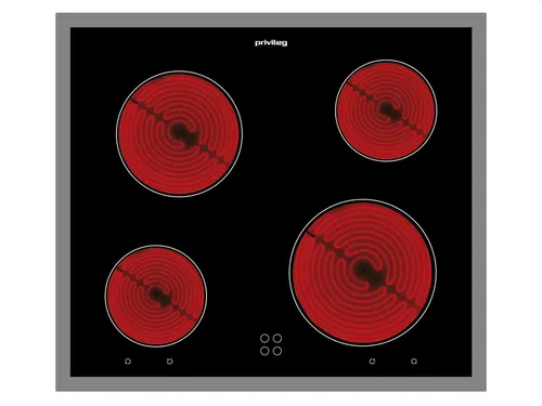 Privileg PCTHR K6040 IN Glaskeramikkochfeld - Kochfeld mit 60 cm Breite, flachem Edelstahl-Rahmen und praktischer Restwärmeanzeige für sicheres Kochen.